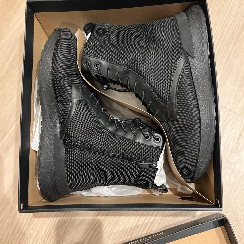 Kenneth Cole Men's Black Combat Boots